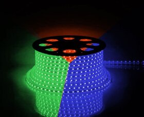 Cветодиодная LED лента Feron LS704, 60SMD(3528)/м 4.4Вт/м  100м IP65 220V мультиколор