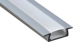 Профиль алюминиевый встраиваемый, серебро, CAB251
