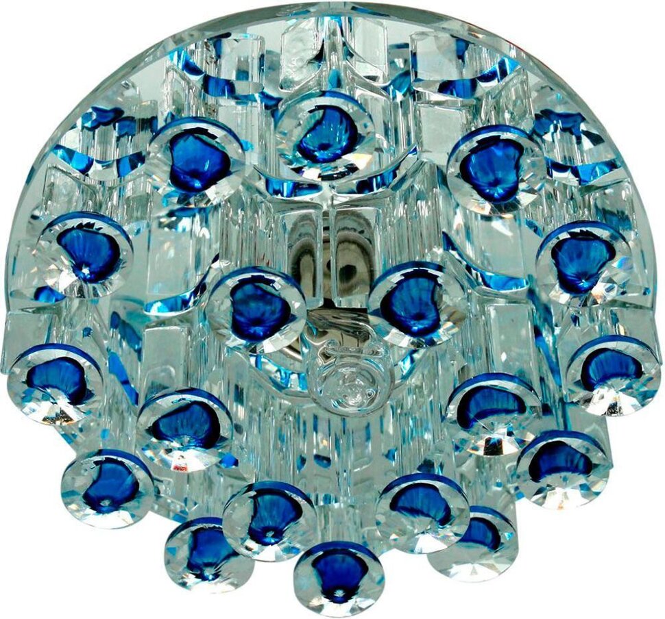 Купить Светильник встраиваемый Feron 1550 потолочный JCD9 G9 голубой-прозрачный в интернет-магазине электрики в Москве Альт-Электро