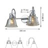 Купить Светильник настенный Rivoli Avrora 5055-702 2 х E14 40 Вт лофт - кантри в интернет-магазине электрики в Москве Альт-Электро