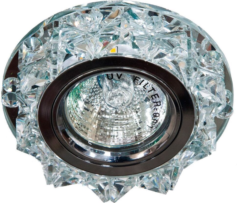 Купить Светильник встраиваемый с белой LED подсветкой Feron CD2917 потолочный MR16 G5.3 прозрачный в интернет-магазине электрики в Москве Альт-Электро