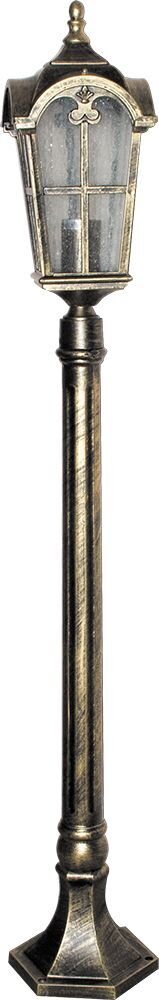 Светильник садово-парковый Feron PL107 столб четырехгранный 60W 230V E27, черное золото