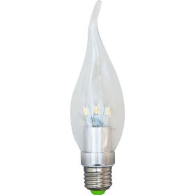Лампа светодиодная, 6LED(3.5W) 230V E27 4000K хром, LB-71