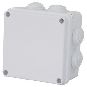 Коробка разветвительная STEKKER EBX30-02-65, 100*100*70 мм, 7 мембранных вводов, IP65, светло-серая