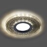 Купить Светильник встраиваемый с LED подсветкой Feron CD981 потолочный MR16 G5.3, прозрачный, серебро в интернет-магазине электрики в Москве Альт-Электро