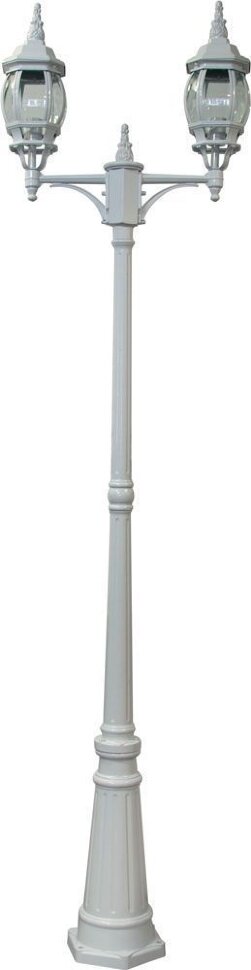 Купить Светильник садово-парковый Feron 8114 столб 2*100W E27 230V, белый в интернет-магазине электрики в Москве Альт-Электро