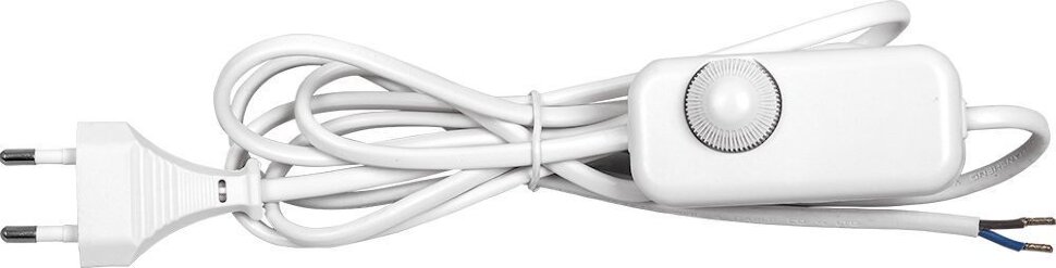 Купить Сетевой шнур с диммером 230V 2м, белый, DM103-200W в интернет-магазине электрики в Москве Альт-Электро