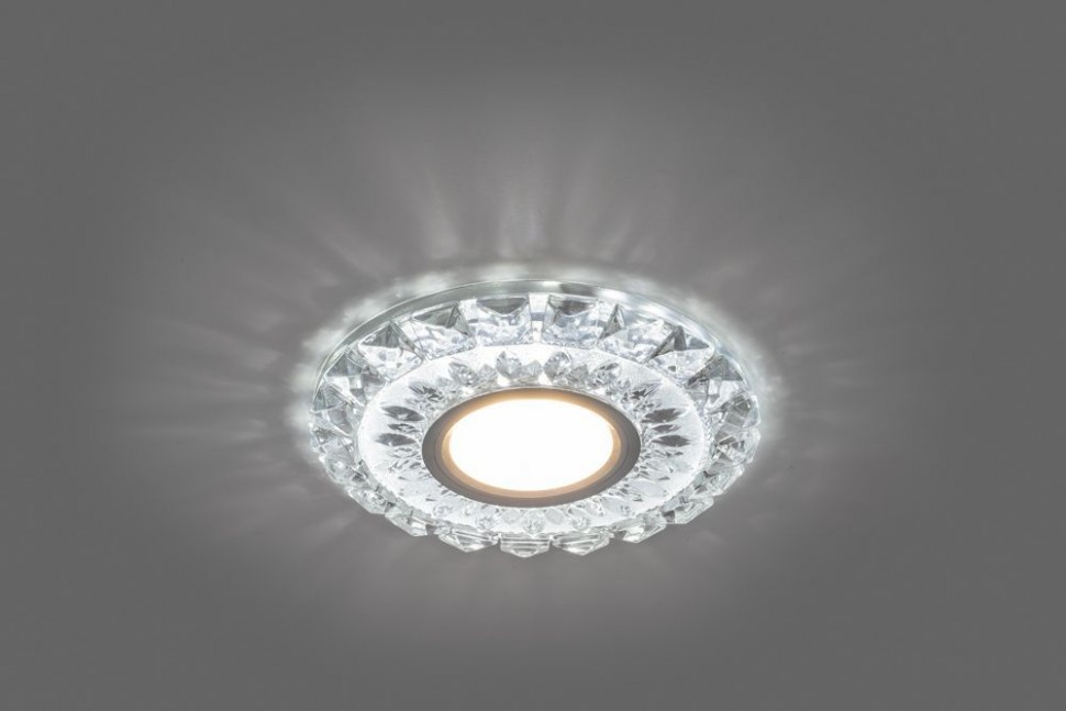 Купить Светильник встраиваемый с белой LED подсветкой Feron CD922 потолочный MR16 G5.3 прозрачный в интернет-магазине электрики в Москве Альт-Электро