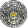 Купить Светильник встраиваемый светодиодный Feron JD87 потолочный 10W 3000K прозрачный хром в интернет-магазине электрики в Москве Альт-Электро