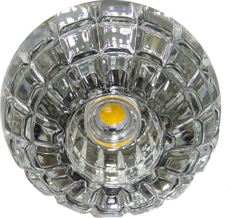 Купить Светильник встраиваемый светодиодный Feron JD87 потолочный 10W 3000K прозрачный хром в интернет-магазине электрики в Москве Альт-Электро