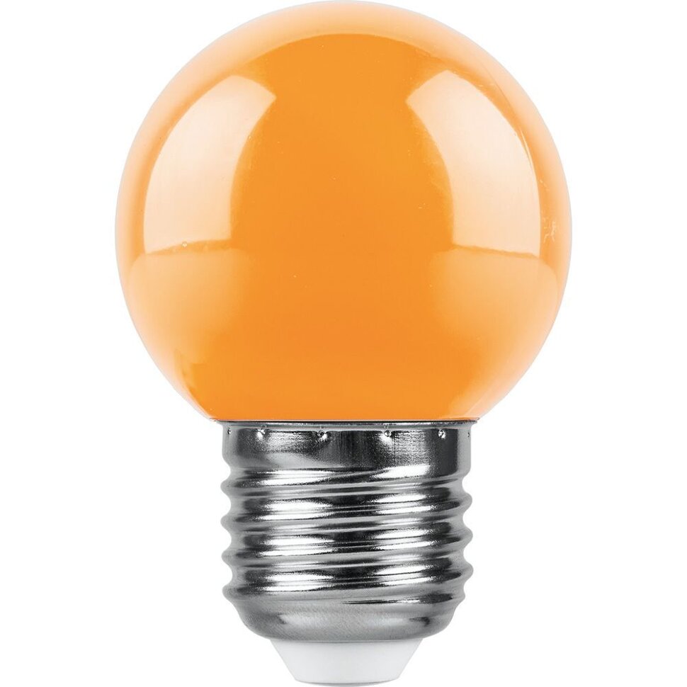 Купить Лампа светодиодная Feron LB-37 Шарик E27 1W оранжевый в интернет-магазине электрики в Москве Альт-Электро