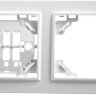 Купить Рамка 2-местная горизонтальная STEKKER, PFR00-9002-01, серия Эрна, белый в интернет-магазине электрики в Москве Альт-Электро