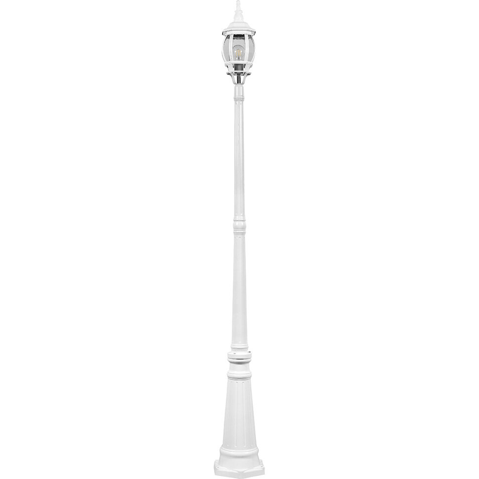 Купить Светильник садово-парковый Feron 8111 столб 100W E27 230V, белый в интернет-магазине электрики в Москве Альт-Электро