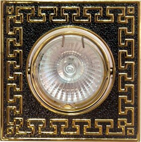 Светильник встраиваемый Feron 2008SDL потолочный MR16 G5.3 черный металлик-золото