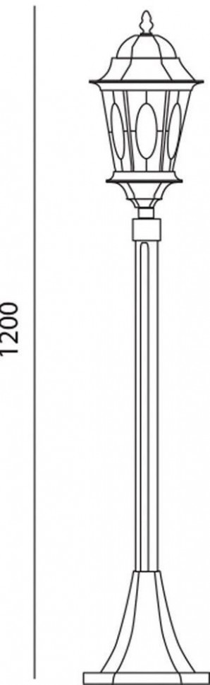 Купить Светильник садово-парковый Feron PL155 столб шестигранный 60W E27 230V, черное золото в интернет-магазине электрики в Москве Альт-Электро