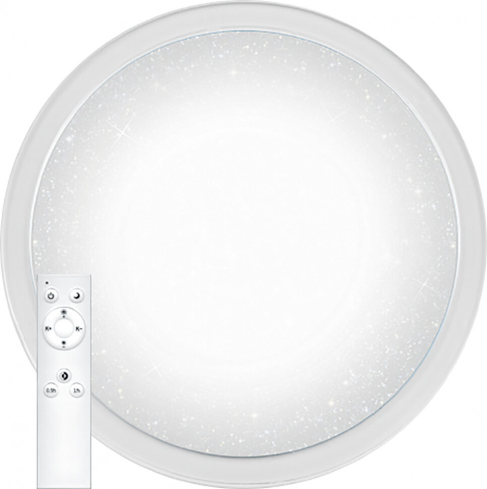 Купить Светодиодный управляемый светильник накладной Feron AL5000 STARLIGHT тарелка 36W 3000К-6500K белый с кантом в интернет-магазине электрики в Москве Альт-Электро