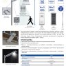 Купить Светодиодный уличный фонарь консольный на солнечной батарее Feron SP2338 16W 6400K с датчиком движения, серый в интернет-магазине электрики в Москве Альт-Электро