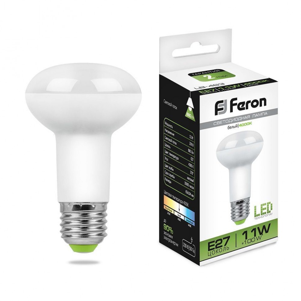 Купить Лампа светодиодная Feron LB-463 E27 11W 4000K в интернет-магазине электрики в Москве Альт-Электро