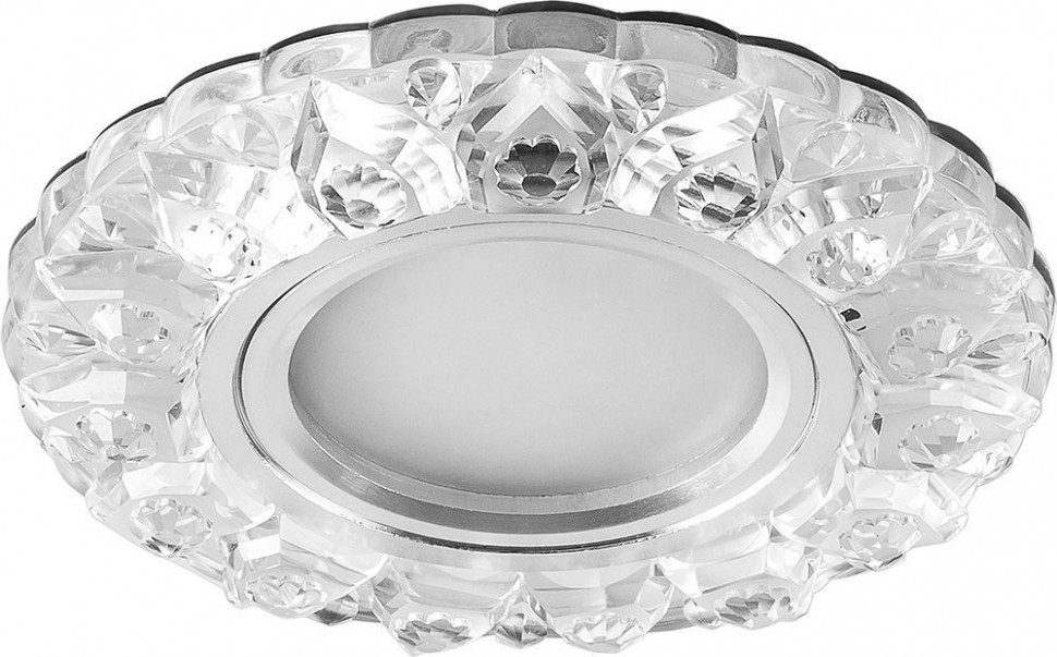 Купить Светильник встраиваемый с белой LED подсветкой Feron CD908 потолочный MR16 G5.3 прозрачный в интернет-магазине электрики в Москве Альт-Электро