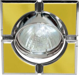 Светильник встраиваемый Feron 098T-MR16-S потолочный MR16 G5.3 золото-хром
