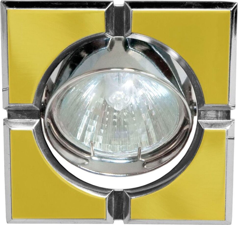Купить Светильник встраиваемый Feron 098T-MR16-S потолочный MR16 G5.3 золото-хром в интернет-магазине электрики в Москве Альт-Электро