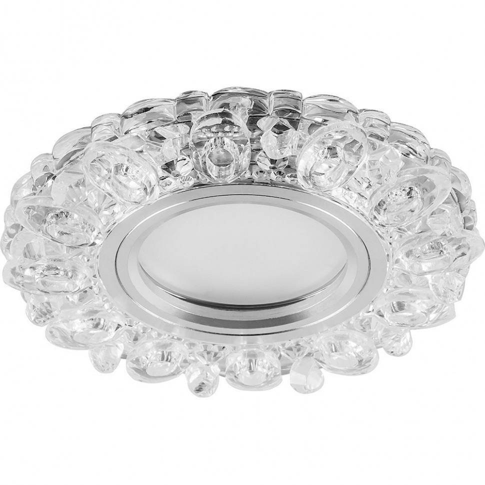 Купить Светильник встраиваемый с белой LED подсветкой Feron CD926 потолочный MR16 G5.3 прозрачный в интернет-магазине электрики в Москве Альт-Электро