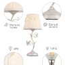 Купить Настольная лампа Rivoli Farfalla 2014-501 1 x E14 40 Вт классика в интернет-магазине электрики в Москве Альт-Электро