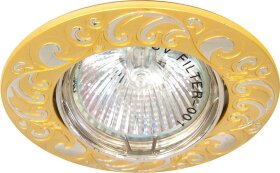 Светильник встраиваемый Feron 2005DL потолочный MR16 G5.3 жемчужное золото-серебро