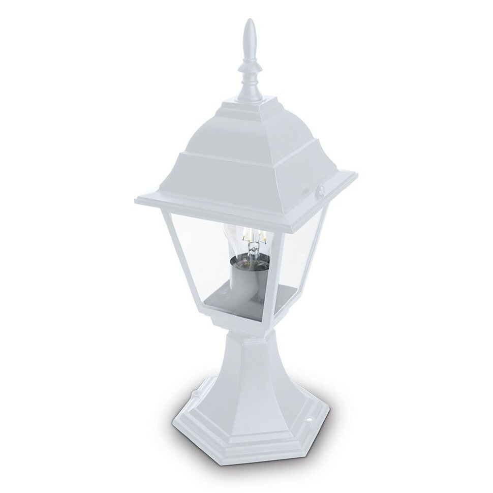 Купить Светильник садово-парковый Feron 4204 четырехгранный на постамент 100W E27 230V, белый в интернет-магазине электрики в Москве Альт-Электро
