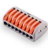 Купить Cтроительно-монтажная клемма 8-проводная STEKKER, LD222-418 (5 штук в упаковке) в интернет-магазине электрики в Москве Альт-Электро