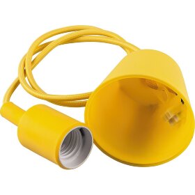 Патрон для ламп со шнуром 1м, 230V E27, желтый, LH127