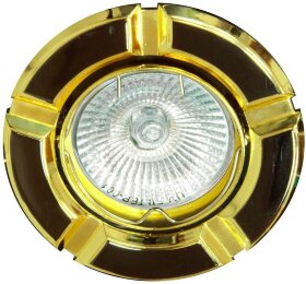 Светильник встраиваемый Feron 098T-MR16 потолочный MR16 G5.3 черный-золото
