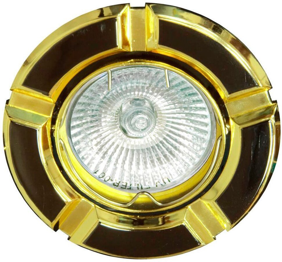 Купить Светильник встраиваемый Feron 098T-MR16 потолочный MR16 G5.3 черный-золото в интернет-магазине электрики в Москве Альт-Электро