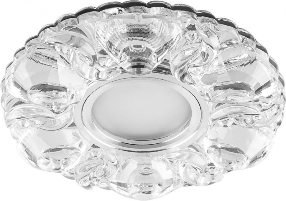 Купить Светильник встраиваемый с белой LED подсветкой Feron CD918 потолочный MR16 G5.3 прозрачный в интернет-магазине электрики в Москве Альт-Электро