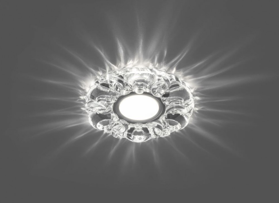 Купить Светильник встраиваемый с белой LED подсветкой Feron CD918 потолочный MR16 G5.3 прозрачный в интернет-магазине электрики в Москве Альт-Электро
