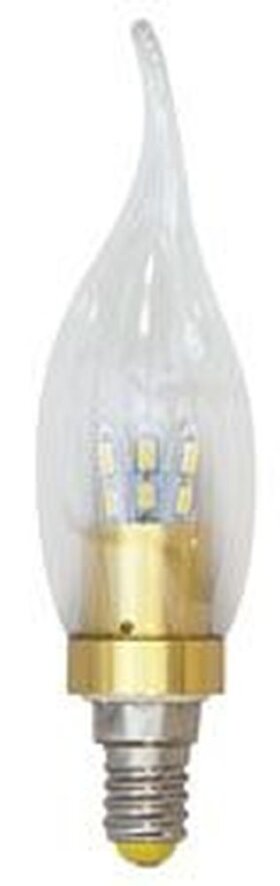 Лампа светодиодная, 12LED(4,5W) 230V E14 2700K, LB-71