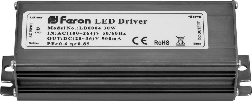 Купить Трансформатор электронный для светодиодного чипа 25W DC(20-36V) (драйвер), LB0004 в интернет-магазине электрики в Москве Альт-Электро