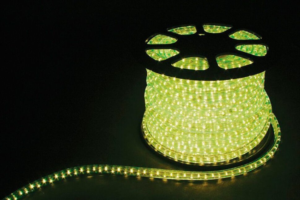 Купить Дюралайт светодиодный Feron LED-F3W 3-х жильный , лимонный 2,88Вт/м 72LED/м 50м 220V в интернет-магазине электрики в Москве Альт-Электро