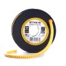 Купить Кабель-маркер "1" для провода сеч.4мм STEKKER CBMR40-1 , желтый, упаковка 500 шт в интернет-магазине электрики в Москве Альт-Электро