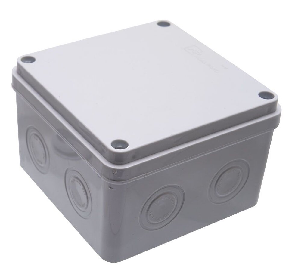 Купить Коробка разветвительная STEKKER EBX30-04-54 150*120*80 мм, 8 вводов, IP65, светло-серая в интернет-магазине электрики в Москве Альт-Электро