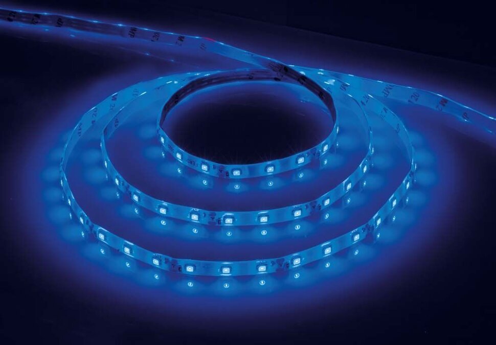 Купить Cветодиодная LED лента Feron LS604, 60SMD(3528)/м 4.8Вт/м  1м IP65 12V синий в интернет-магазине электрики в Москве Альт-Электро