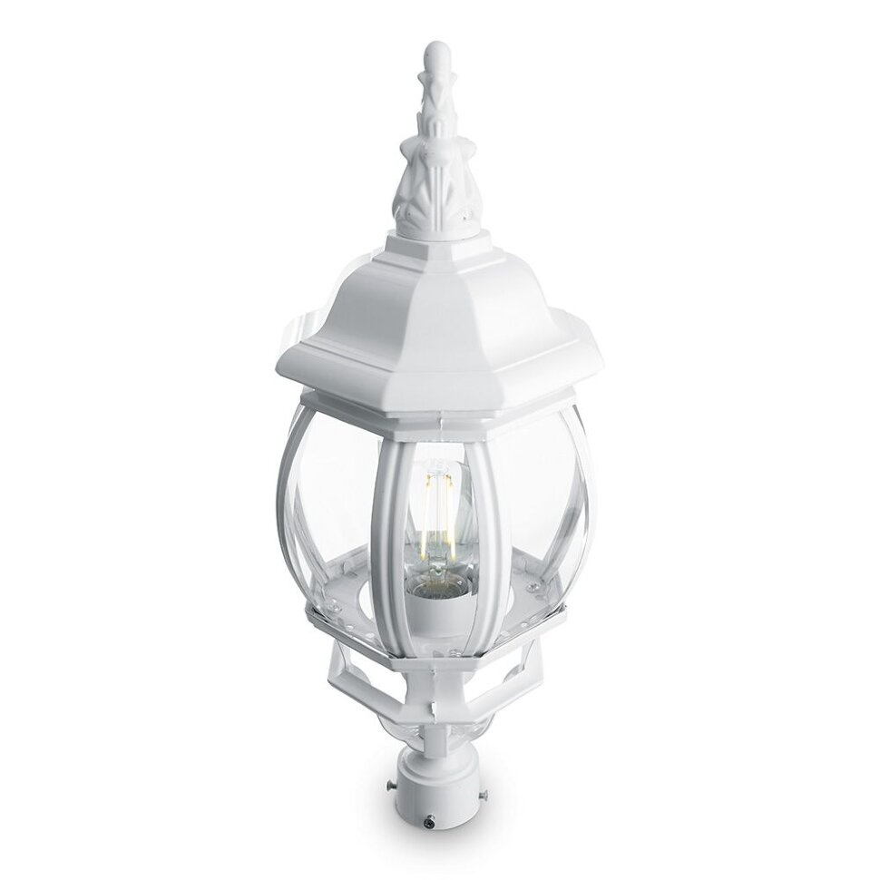 Купить Светильник садово-парковый Feron 8103 восьмигранный на столб 100W E27 230V, белый в интернет-магазине электрики в Москве Альт-Электро